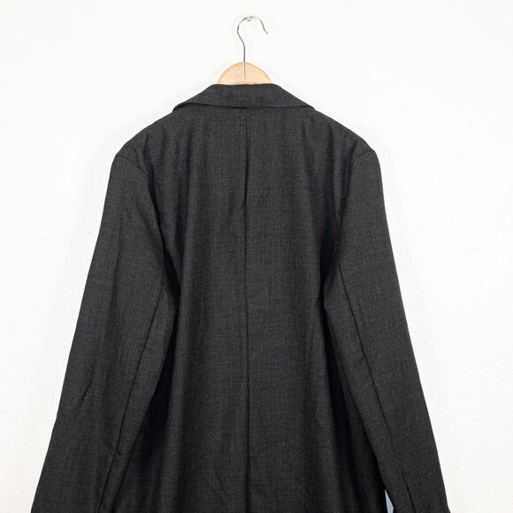 Sefr $450 Zeke Twill Coat in Gray Lightweight Poly wool size Large NWT - Picture 6 of 12